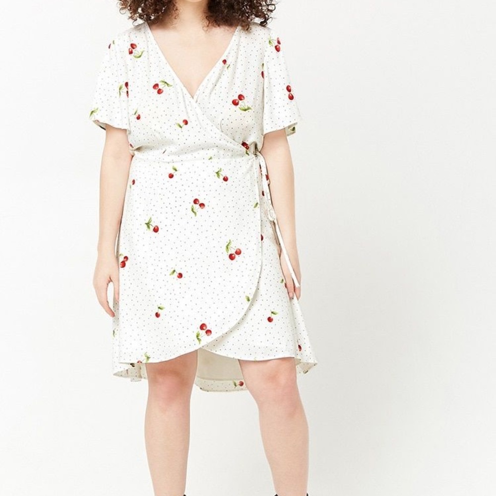 Forever 21 Plus Size Wrap Cherry Dress